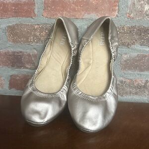 Silver Women's Ballet Flats